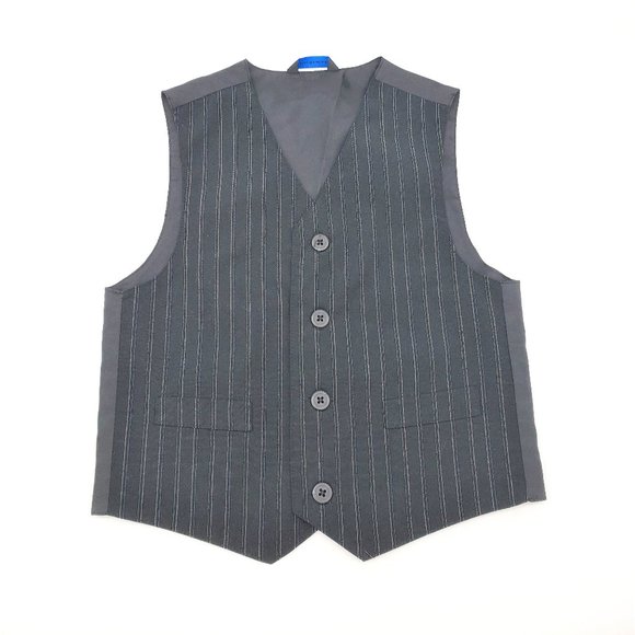 Unbranded Other - Boys Black Pinstripe Dress Suit Vest Size 5